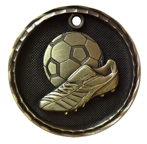 Gold Value Football & Boot Medal (50mm) - 6342550EG