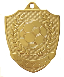 Gold Shield Football Medal (size: 50mm) - 6302550EG