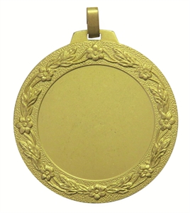 Gold Quality Floral Medal Large (size: 70mm) - 580970EG