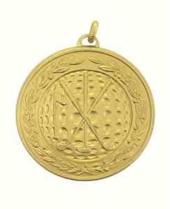 Gold Laurel Economy Golf Medal (size: 50mm) - 965450EG