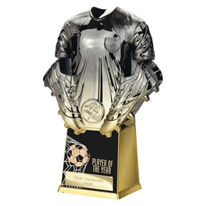 Invincible Football Shirt Player of the Year Award Gunmetal & Gold - PM25385D Size 220mm