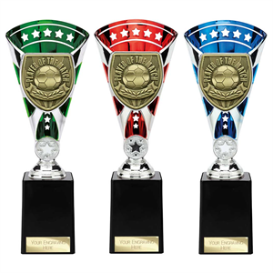 Cobra Football Player of the Match Star Cup Green, Red & Blue - TE25113/ TD25113/ TB25113 in 3 colours