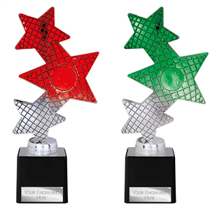 Trinity Star Silver Multisport Plastic Award Red or Green - TR25593/ TR25596