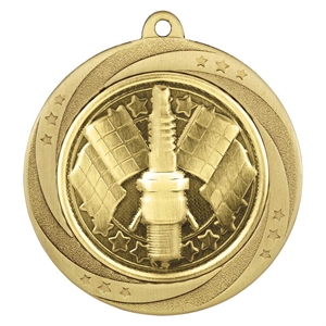 Gold Superstar Motor Sport Medal (60mm) - MM25068