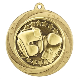 Gold Superstar Boxing Medal (60mm) - MM25038G