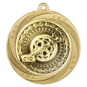 Gold Superstar Cycling Medal (60mm) - MM25044G