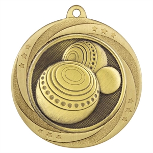 Gold Superstar Lawn Bowls Medal (60mm) -MM25066G