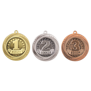 Superstar 1st, 2nd and 3rd Place Medal (50mm) - MM25160/ MM25161/ MM25162